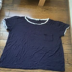 Loose navy blue shirt